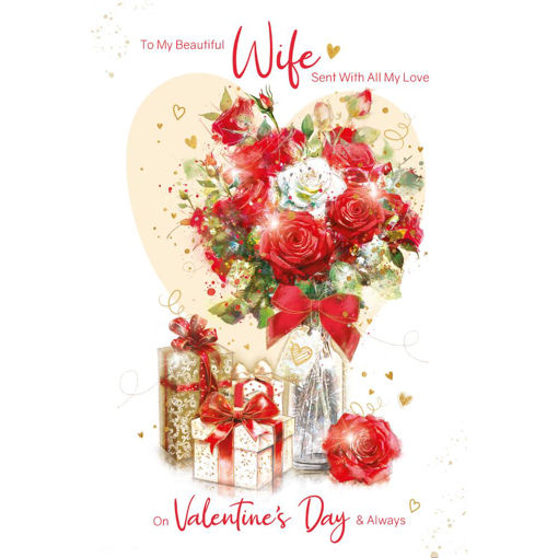 Picture of BEAUTIFUL WIFE SENT WITH ALL MY LOVE VALENTINE CARD